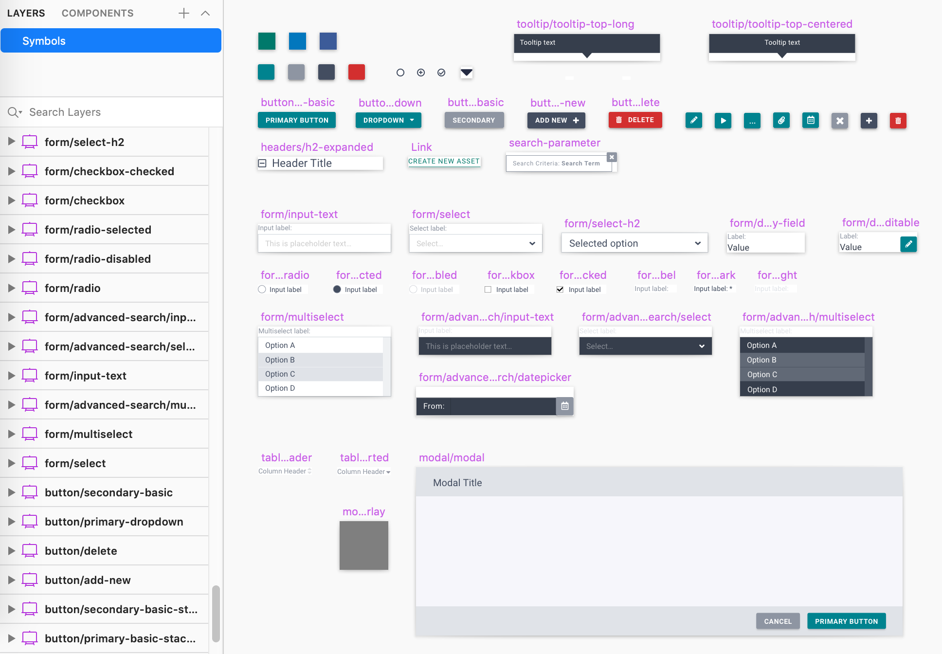 Sketch Symbol Library